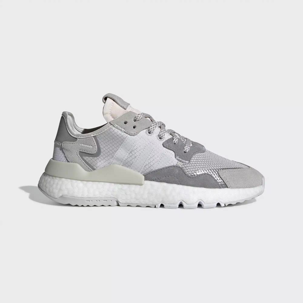 Adidas Nite Jogger Tenis Grises Para Mujer (MX-18282)